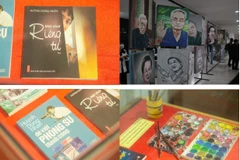 Những tác phẩm được trưng bày tại triển lãm của ông (Ảnh:Trọng Tấn/Vietnam+)