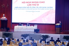 Quang cảnh phiên họp toàn thể hội nghị ngoại giao lần thứ 31. (Ảnh: Phương Hoa/TTXVN)