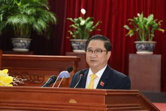 Ông Trần Việt Trường, Phó Bí thư Thành ủy tái đắc cử chức danh Chủ tịch UBND thành phố Cần Thơ, nhiệm kỳ 2021-2026. (Ảnh: Ngọc Thiện/TTXVN)