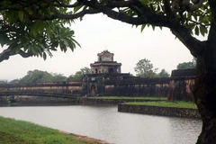 Cửa Quảng Đức là một trong 4 cửa thành nằm phía trước mặt Kinh thành Huế. (Ảnh: Đỗ Trưởng/TTXVN) 
