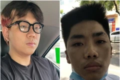 Hai đối tượng: Dương (trái) và Hiếu (phải). (Nguồn: congan.hanoi.gov.vn)