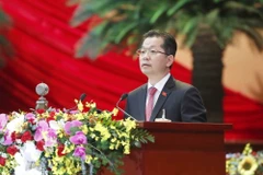 Đồng chí Nguyễn Văn Quảng, Bí thư Thành ủy Đà Nẵng trình bày tham luận. (Ảnh: TTXVN)