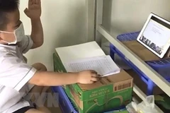Học sinh Đà Nẵng sẽ học chương trình mới bằng hình thức trực tuyến. (Ảnh: TTXVN phát) 