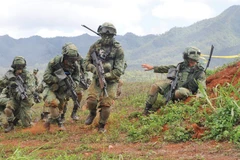 Binh sỹ Singapore trong một buổi tập trận. (Nguồn: hawaiiarmyweekly.com)