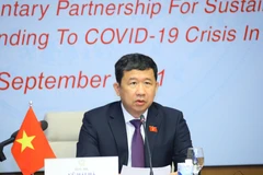 Chủ nhiệm Ủy ban Đối ngoại của Quốc hội Việt Nam Vũ Hải Hà phát biểu. (Ảnh: Nguyễn Điệp/TTXVN) 