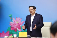 Thủ tướng Phạm Minh Chính phát biểu tại buổi gặp mặt. (Ảnh: Dương Giang/TTXVN)