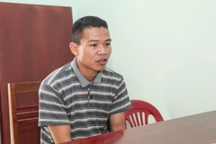 Đối tượng Lã Văn Hoa tại Cơ quan An ninh điều tra. (Ảnh: Hoàng Nguyên/TTXVN)