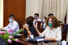 Giám đốc Quốc gia Ngân hàng Thế giới tại Việt Nam Carolyn Turk phát biểu tại buổi làm việc. (Ảnh: Hoàng Hiếu/TTXVN)