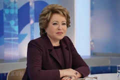Chủ tịch Hội đồng Liên bang (Thượng viện) Nga Valentina Matvyenko. (Ảnh: TTXVN phát)