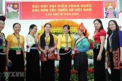 Các đại biểu dự Đại hội đại biểu toàn quốc các dân tộc thiểu số Việt Nam lần thứ II năm 2020. (Ảnh: TTXVN) 
