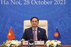Thủ tướng Phạm Minh Chính phát biểu tại Hội nghị cấp cao ASEAN-Nga lần thứ 4. (Ảnh: Dương Giang/TTXVN) 