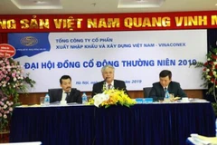 Đại hội cổ đông của Vinaconex năm 2019. (Ảnh: Thu Hằng/BNEWS/TTXVN)