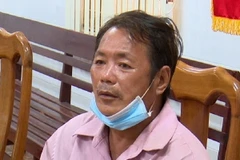 Đối tượng Nguyễn Văn Dũng tại cơ quan Công an. (Ảnh: TTXVN phát)