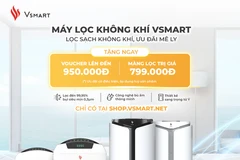 Máy lọc không khí Vsmart sở hữu hệ thống màng lọc HEPA được xem là “khắc tinh” của bụi mịn. (Nguồn: Vietnam+)