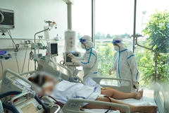Các y bác sỹ chăm sóc, điều trị cho bệnh nhân nặng, nguy kịch tại Bệnh viện Hồi sức COVID-19 Thành phố Hồ Chí Minh. (Ảnh: TTXVN phát)