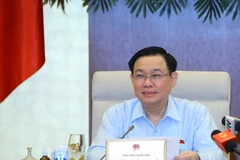 Chủ tịch Quốc hội Vương Đình Huệ phát biểu. (Ảnh: Nguyễn Điệp/TTXVN)