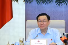 Chủ tịch Quốc hội Vương Đình Huệ phát biểu. (Ảnh: Nguyễn Điệp/TTXVN)