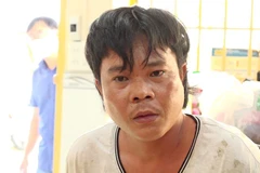 Nguyễn Thanh Cường tại cơ quan công an. (Ảnh: TTXVN phát)