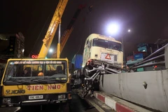 Hiện trường một vụ tai nạn giao thông. (Ảnh: An Đăng/TTXVN)