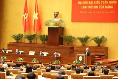 Hình ảnh toàn cảnh Tổng Bí thư Nguyễn Phú Trọng phát biểu chỉ đạo hội nghị. (Ảnh: Trí Dũng/TTXVN) 