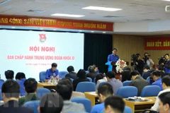 Quang cảnh Hội nghị Ban Chấp hành Trung ương Đoàn TNCS Hồ Chí Minh. (Ảnh: Văn Điệp/TTXVN) 