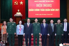 Chủ tịch nước Nguyễn Xuân Phúc và các đại biểu dự hội nghị. (Ảnh: Trọng Đức/TTXVN) 