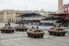 Lễ diễu binh mừng kỷ niệm Quốc khánh Pháp trên Đại lộ Champs Elysées ở thủ đô Paris, ngày 14/7/2021. (Ảnh: THX/TTXVN) 
