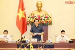Chủ tịch Quốc hội Vương Đình Huệ phát biểu khai mạc. (Ảnh: Trọng Đức/TTXVN) 