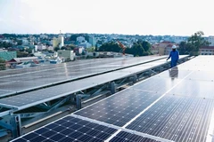 Các công trình điện Mặt Trời mất nguồn thu vì áp lực cắt giảm điện phát lên lưới. (Ảnh: Hoài Nam/TTXVN)