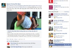 Cộng đồng mạng phẫn nộ về hành vi bạo hành trẻ. (Ảnh chụp màn hình)