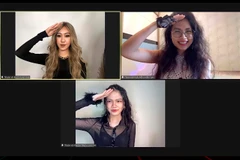 Nhóm thí sinh Ty Lê - Kỳ Duyên - Hoàng Gia. (Ảnh chụp màn hình)