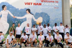 Hình ảnh Việt Nam xuất hiện ấn tượng với bạn bè quốc tế tại sự kiện. (Ảnh: CTV/Vietnam+)