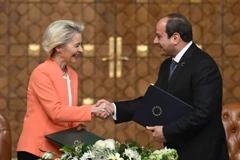 Tổng thống Ai Cập Abdel-Fattah El-Sisi và Chủ tịch Ủy ban châu Âu (EC) Ursula von der Leyen. (Nguồn: EU)