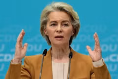 Đảng Liên minh Dân chủ Cơ đốc giáo (CDU) của Chủ tịch Ủy ban châu Âu (EC) Ursula von der Leyen là mục tiêu của một vụ tấn công mạng. (Ảnh: AFP/TTXVN)