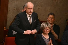 Ông Tamas Sulyok được bầu làm Tổng thống Hungary trong phiên họp Quốc hội ở Budapest ngày 26/2/2024. (Ảnh: AFP/TTXVN)