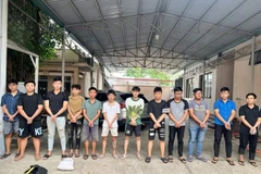 Bắt 12 đối tượng liên quan vụ đuổi đánh gây tai nạn khiến 2 người chết. (Nguồn: Công an thành phố Dĩ An)