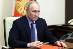 Tổng thống Nga Vladimir Putin chủ trì cuộc họp tại Moskva ngày 29/3/2024. (Ảnh: AFP/TTXVN)