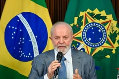 Tổng thống Brazil Luiz Inacio Lula da Silva đề xuất với G7 đánh thuế giới siêu giàu. (Ảnh: AFP/TTXVN)
