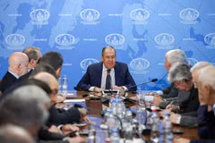 Ngoại trưởng Nga Sergey Lavrov gặp gỡ các phe phái Palestine tại Moskva ngày 29/2/2024. (Nguồn: Bộ Ngoại giao Nga)