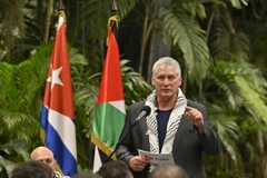 Chủ tịch Cuba Miguel Díaz-Canel. (Ảnh: Mai Phương/TTXVN)