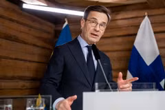 Thủ tướng Thụy Điển Ulf Kristersson. (Ảnh: THX/TTXVN)
