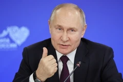 Tổng thống Nga Vladimir Putin phát biểu tại một sự kiện ở Moskva ngày 16/1/2024. (Ảnh: AFP/TTXVN)
