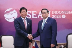 Thủ tướng Phạm Minh Chính gặp Tổng thống Philippines Ferdinand Romualdez Marcos Jr. (Ảnh: Dương Giang/TTXVN)