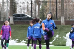 Đội tuyển U20 Nữ Việt Nam đã có buổi tập nhẹ để lấy lại trạng thái. (Nguồn: VFF)