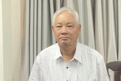 Nguyên Chủ tịch Ủy ban Nhân dân tỉnh Phú Yên Phạm Đình Cự tại Cơ quan Cảnh sát điều tra Công an tỉnh. (Ảnh: Tường Quân/TTXVN)