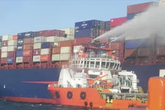 Ninh Thuận: Khống chế thành công đám cháy trên tàu hàng nước ngoài