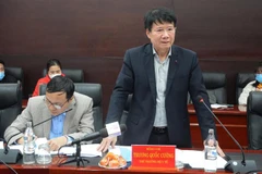 Thứ trưởng Bộ Y tế Trương Quốc Cường phát biểu tại buổi làm việc với Ban Chỉ đạo phòng chống dịch COVID-19 thành phố Đà Nẵng. (Ảnh: Văn Dũng/TTXVN)