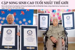 Hai cụ bà song sinh người Nhật Bản lập kỷ lục Guinness.