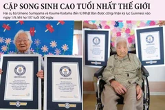 Hai cụ bà song sinh người Nhật Bản lập kỷ lục Guinness.