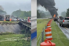 Hiện trường vụ tai nạn. (Nguồn: Wsfa)